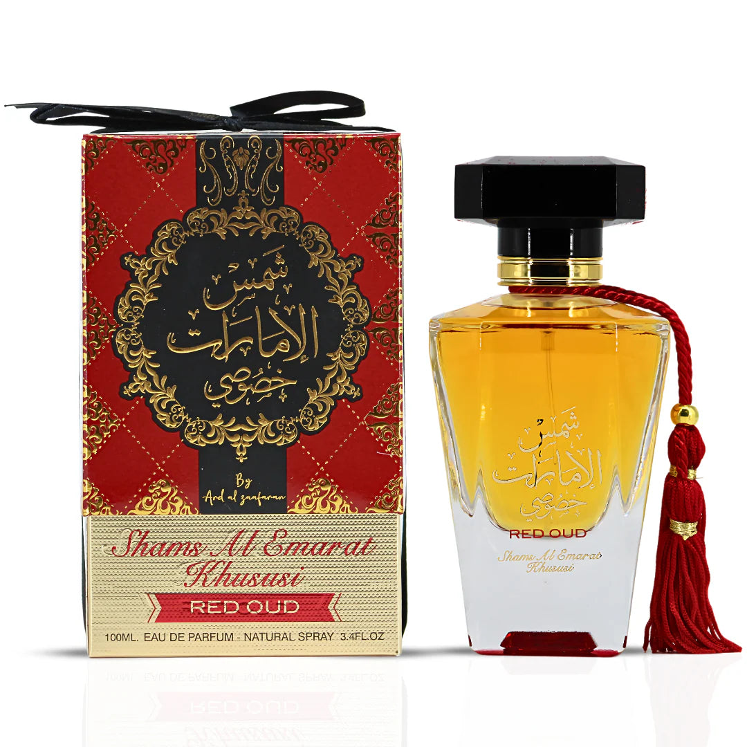 Shams Al Emarat Khususi Red Oud EDP (100ml) Perfume Spray by Ard Al Zaafaran