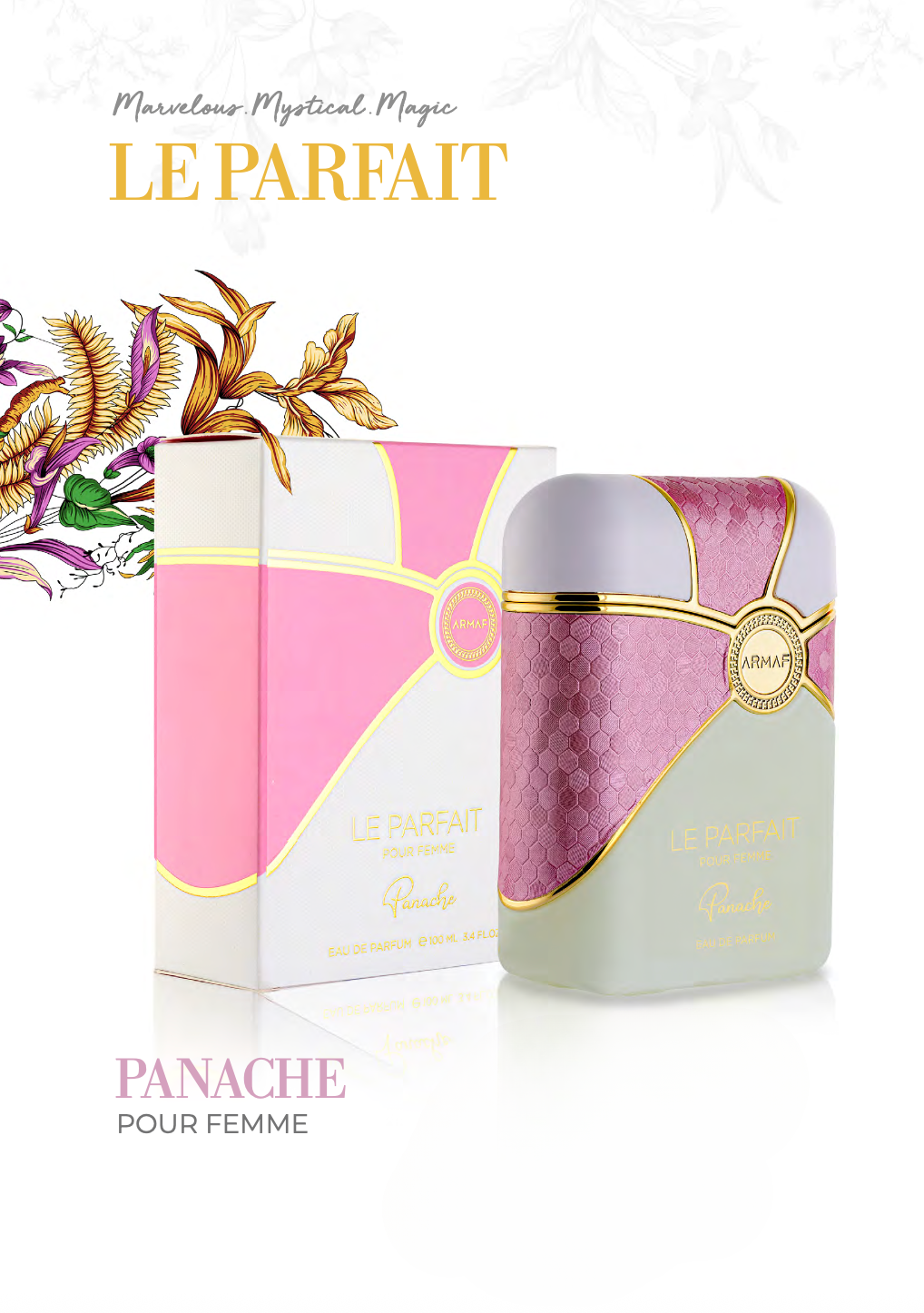 Le Parfait Pour Femme Panache EDP (100ml) Spray by Armaf – Khan El Le Parfait Pour Femme Panache EDP (100ml) Spray by Armaf – Khan El