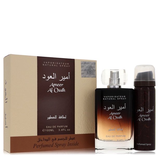Ameer Al Oudh with Deodorant EDP (100ml) spray perfume by Lattafa | Khan El Khalili