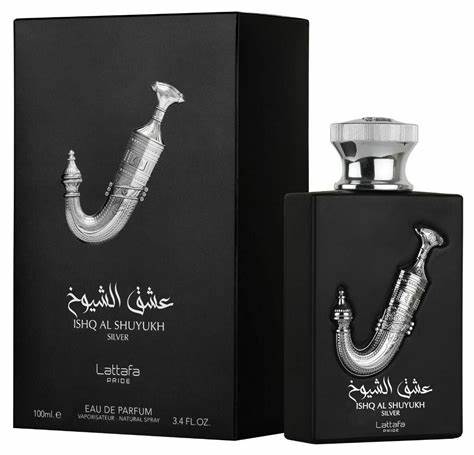 Ishq Al Shuyukh Silver EDP (100ml) spray perfume by Lattafa | Khan El Khalili