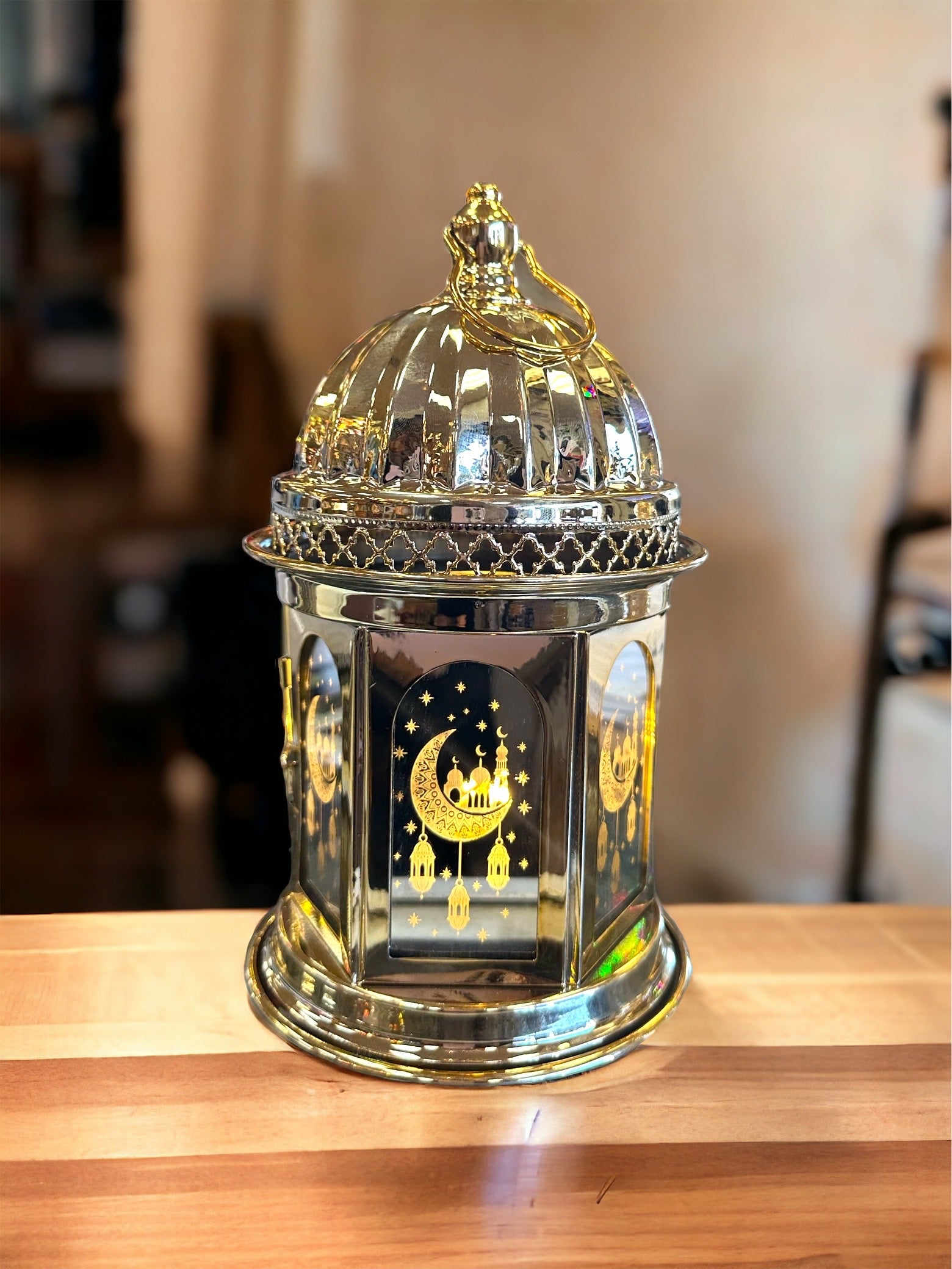 Ramadan Lantern Fanoos Fanous LED Light Decor Home Eid Gift 