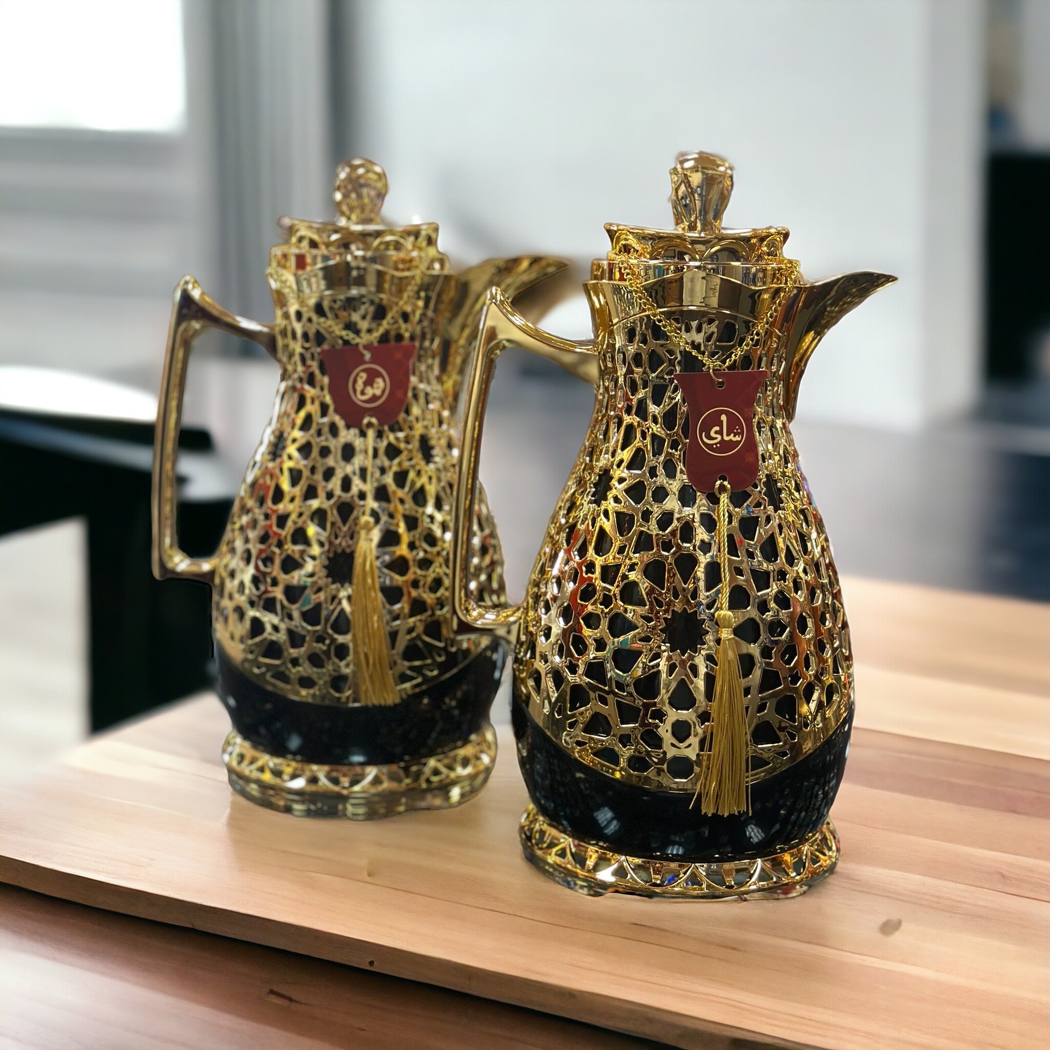 Rosette Arabesque Thermos Pitcher Teapot (1L) set