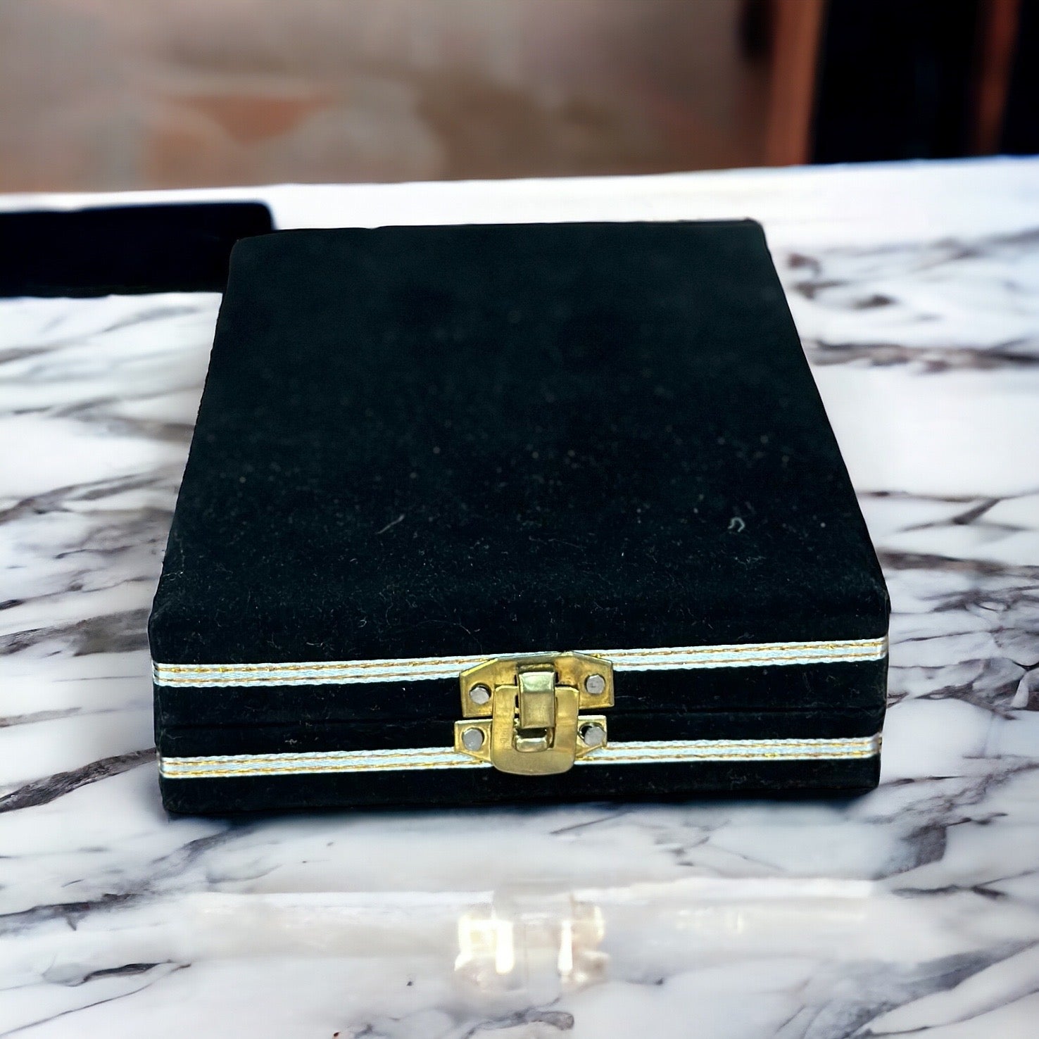 Small Velvet & Brass Islamic Decor- Surah Ikhlas in Black