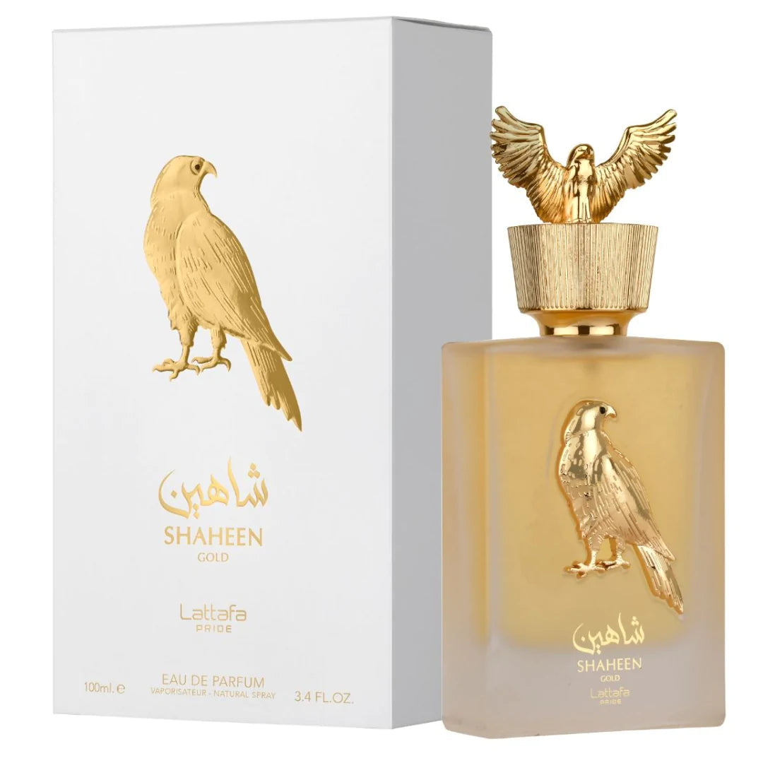 Shaheen Gold EDP (100ml) perfume spray by Lattafa | Khan El Khalili