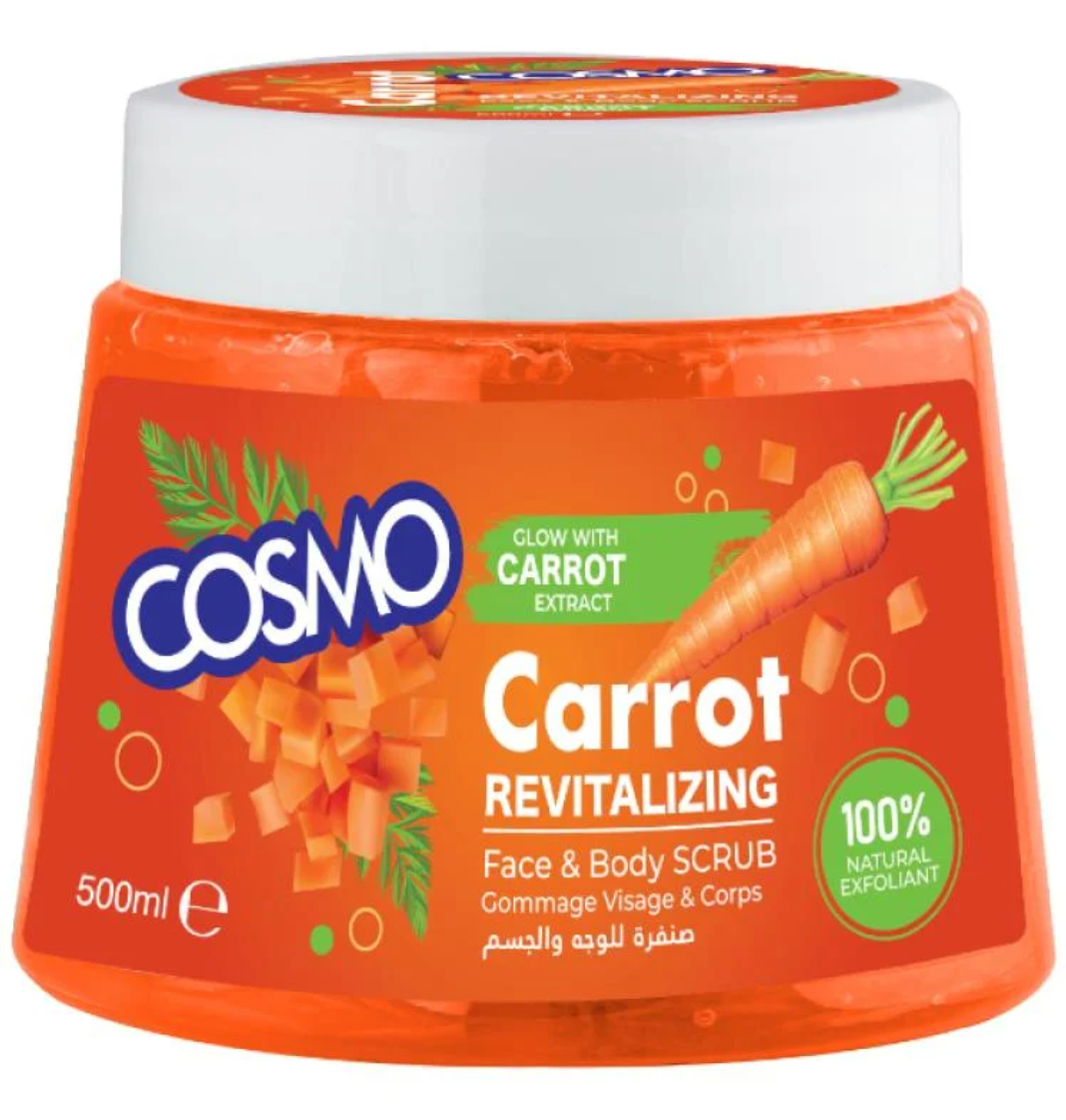 Cosmo Carrot Face & Body Scrub 500ml – Khan El Khalili Warehouse Cosmo Carrot Face & Body Scrub 500ml – Khan El Khalili Warehouse