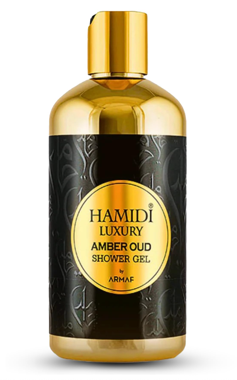 Luxury Amber Oud Shower Gel 500ml by Hamidi