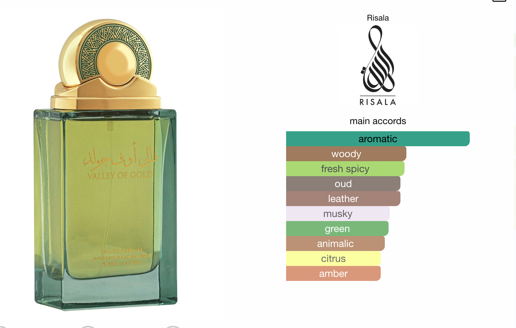 Valley of Gold EDP (100ml) Perfume Spray by Risala