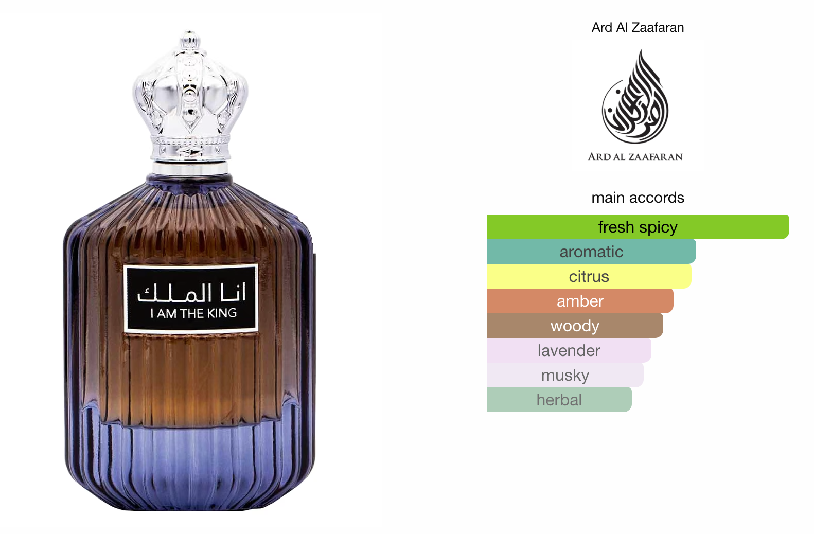 Ana Al Malik - I Am King (100ml) perfume spray by Ard Al Zaafaran