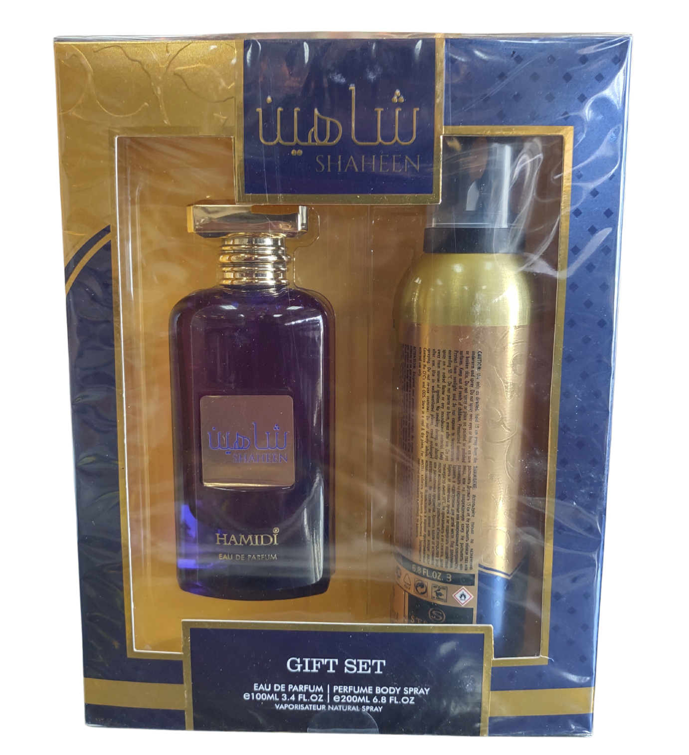 Hamidi 2pc Shaheen Gift Set 100ml EDP + 200ml body spray