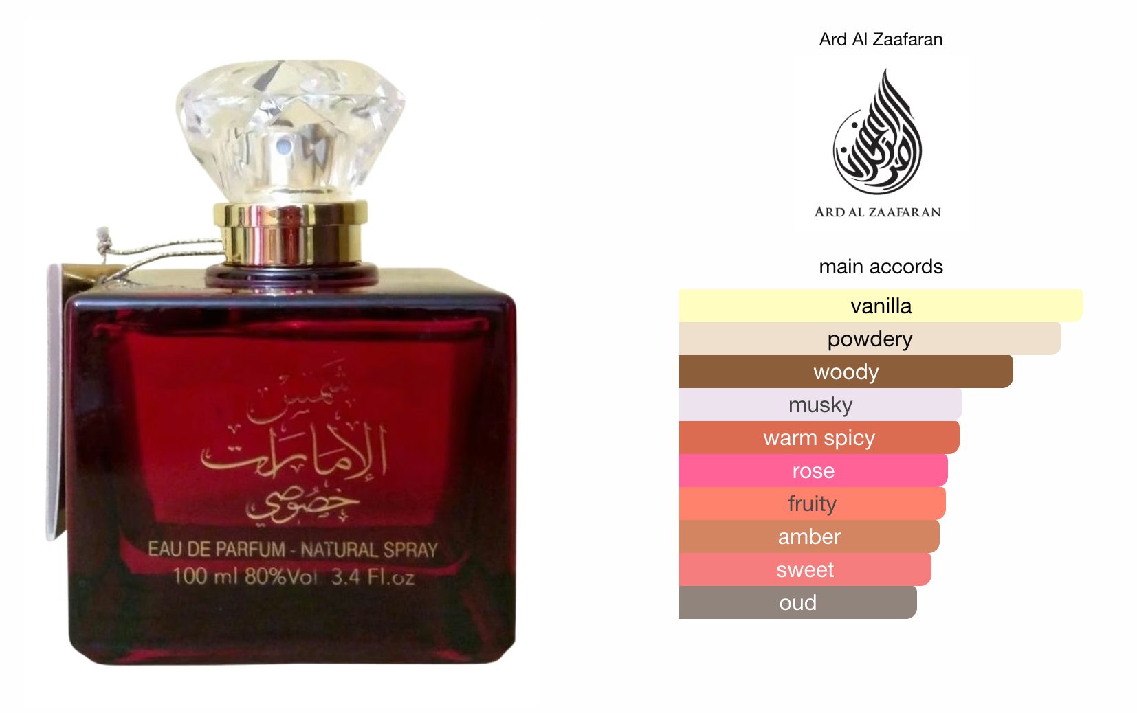 Shams Al Emarat Khususi EDP (100ml) perfume spray by Ard Al Zaafaran w/ Deodorant