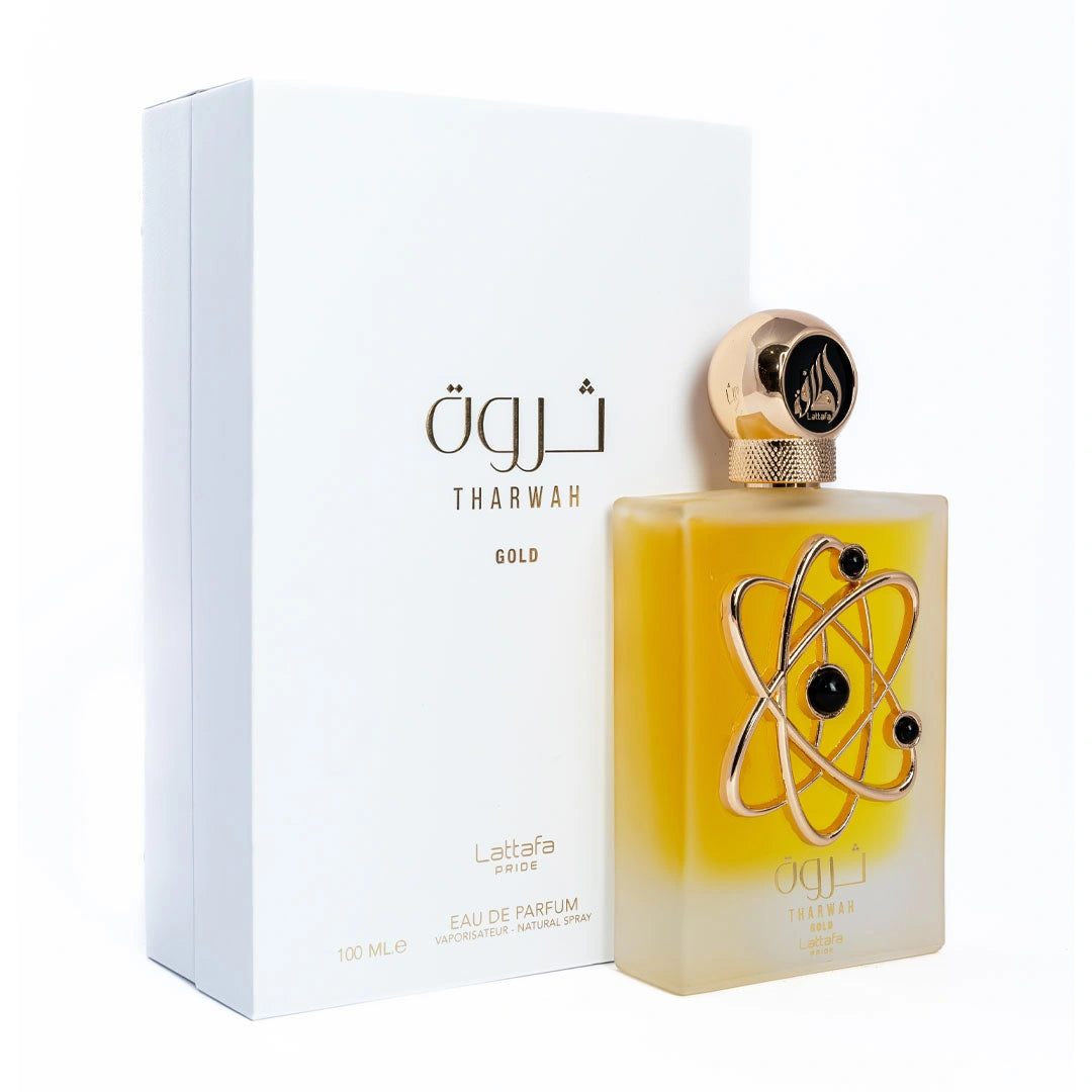 Tharwah Gold EDP (100ml) perfume spray by Lattafa | Khan El Khalili
