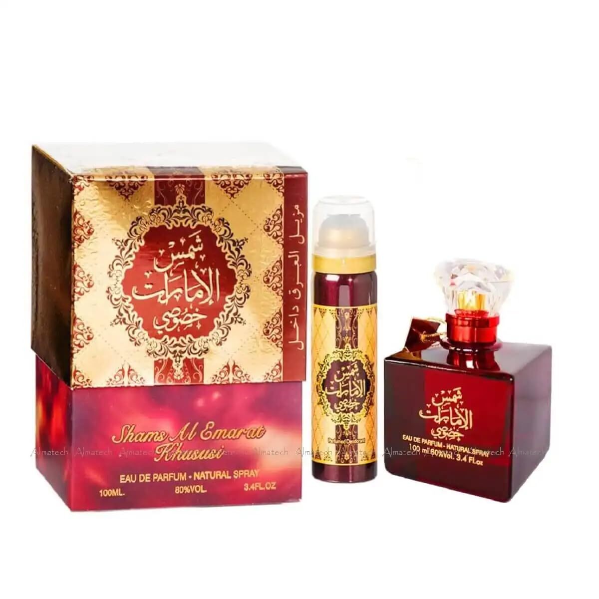 Shams Al Emarat Khususi EDP (100ml) perfume spray by Ard Al Zaafaran w/ Deodorant