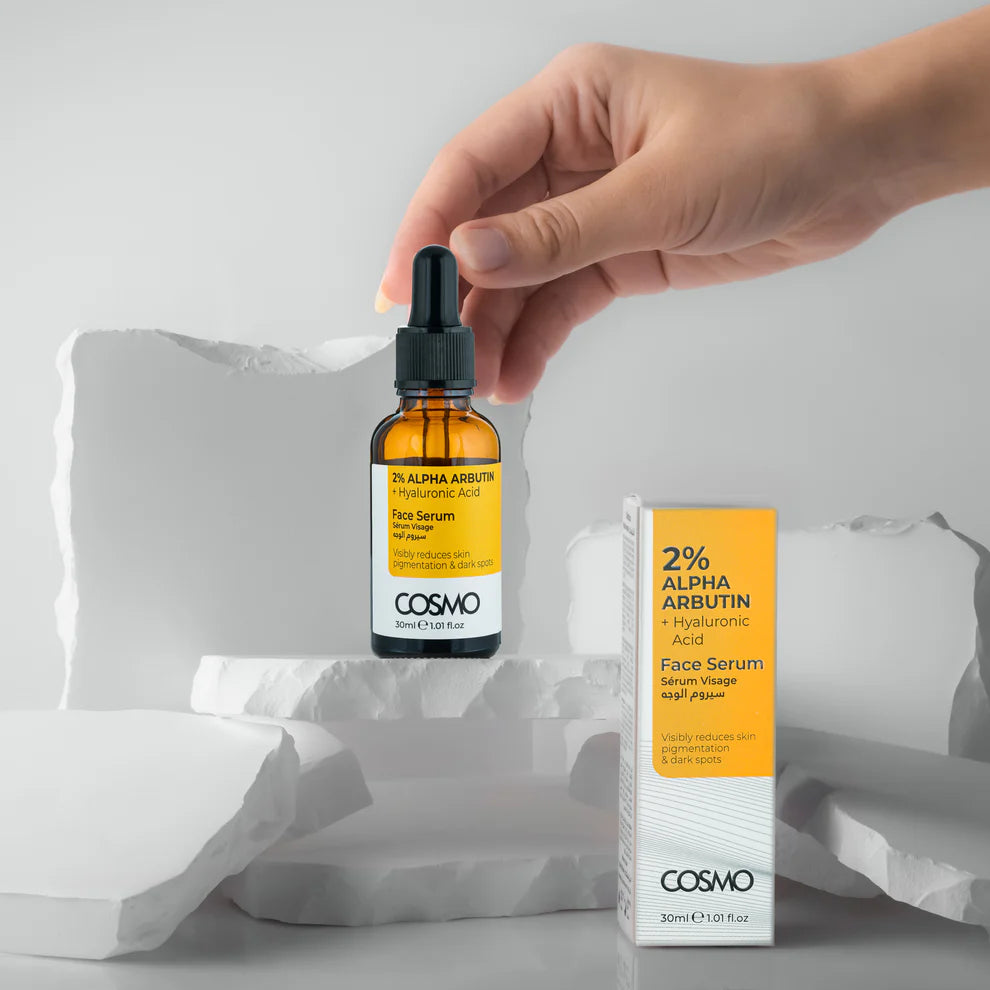 Alpha Arbutin 2% + Hyaluronic Acid (30ml) Face Serum by Cosmo