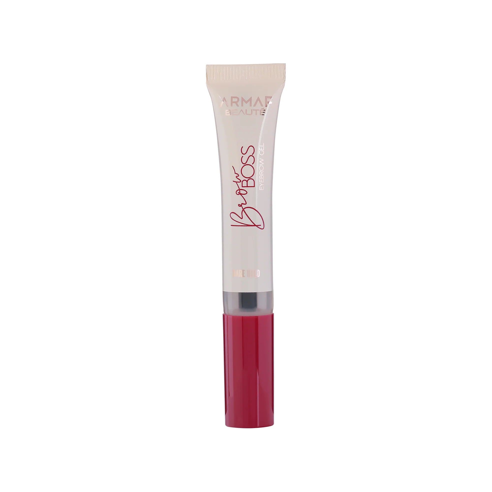 Clear Eyebrow gel, Pink tube, pink cap, makeup, armaf beaute 