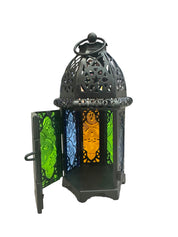 Ramadan Fanoos Fanous Lantern Light Decor Stained Glass Antique | Khan El Khalili