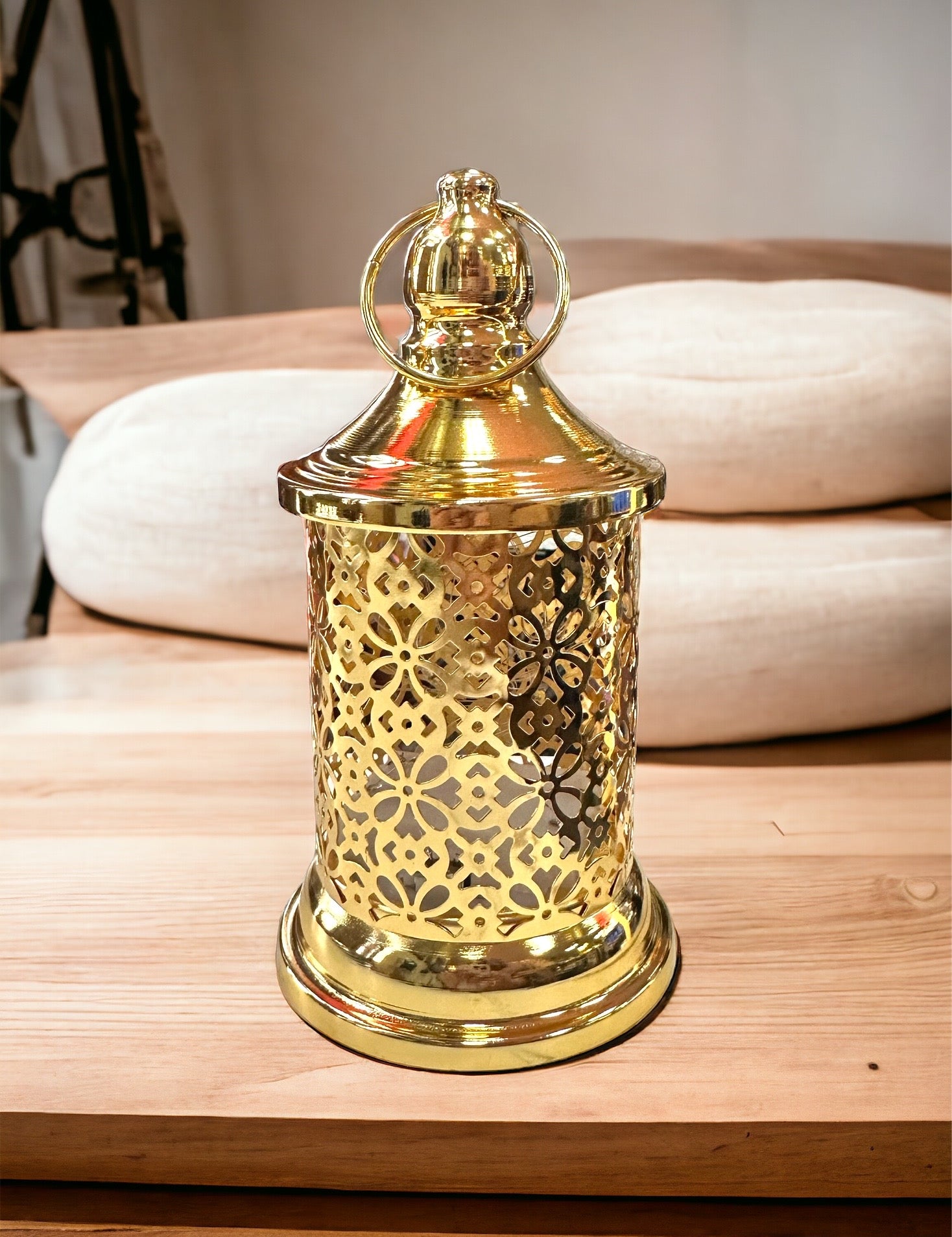 Gold Ramadan Lantern Lamp with LED Light | Khan El Khalili