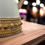 Cream & Gold Arabian Style Studded Coffee/Tea Thermos