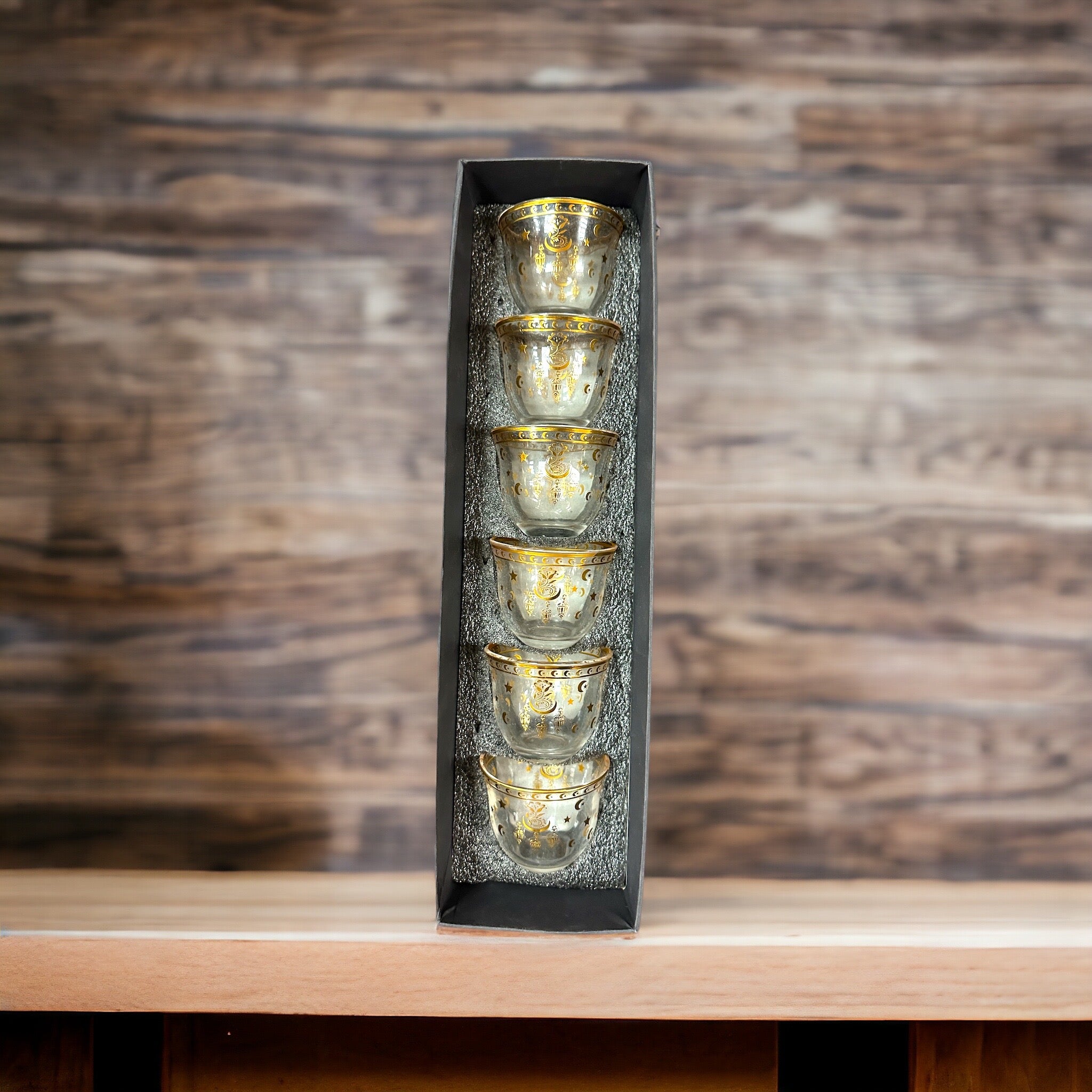 Crescent Moon and Lantern Tea Cup Set of 6