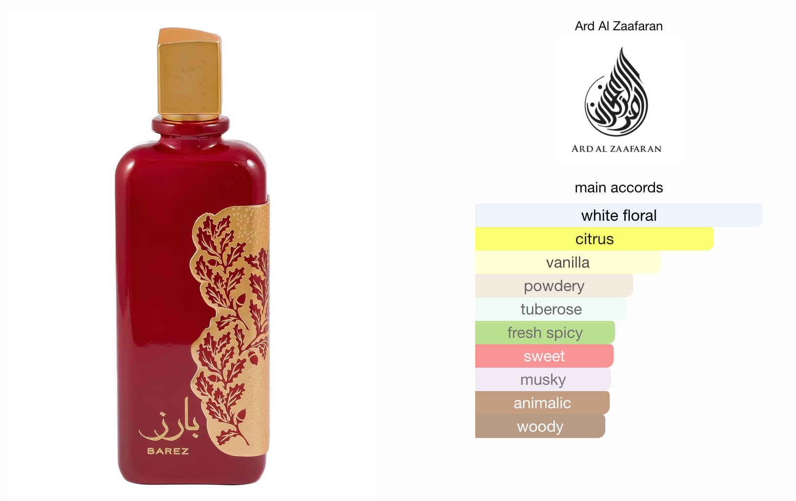 Barez 100ml Perfume Spray by Ard Al Zaafaran