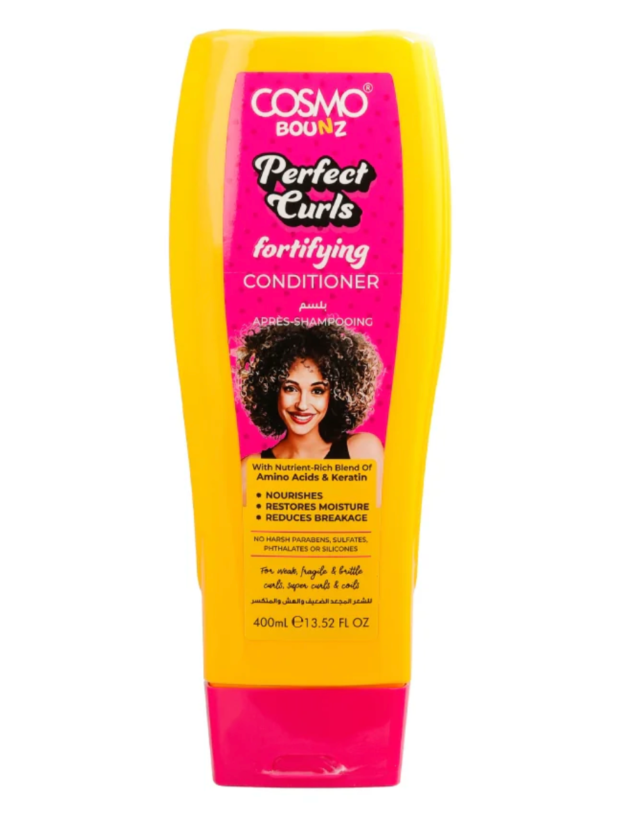 Perfect Curls Fortifying 400ml Hair Conditioner by Cosmo Bounz