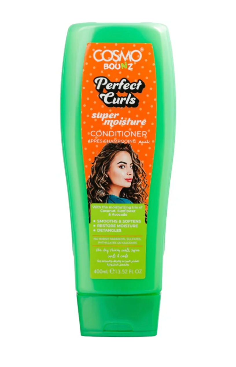 Perfect Curls Super Moisture 400ml Hair Conditioner by Cosmo Bounz