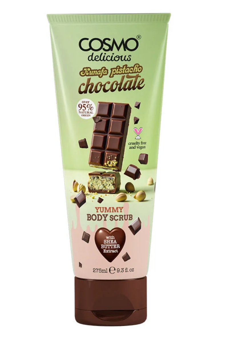 Delicious Kunafa Pistachio Chocolate (275 ml) Body Scrub by Cosmo