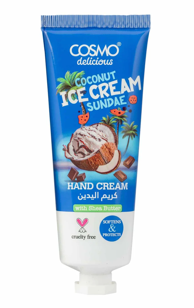 Delicious Coconut Ice Cream Sundae (75 ml) Hand Cream by Cosmo
