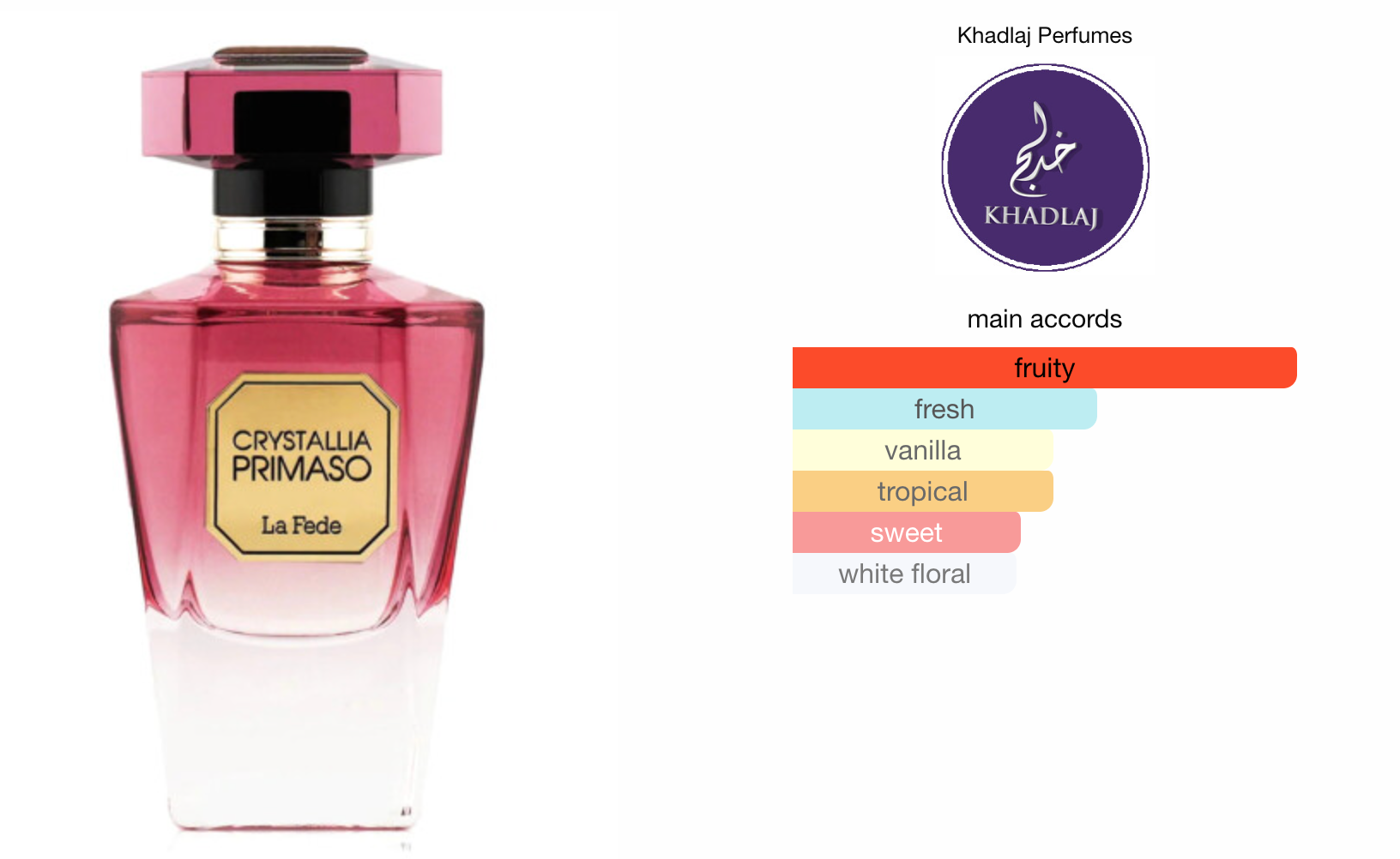 La Fede Crystallia Primaso EDP (100ml) perfume spray by Khadlaj