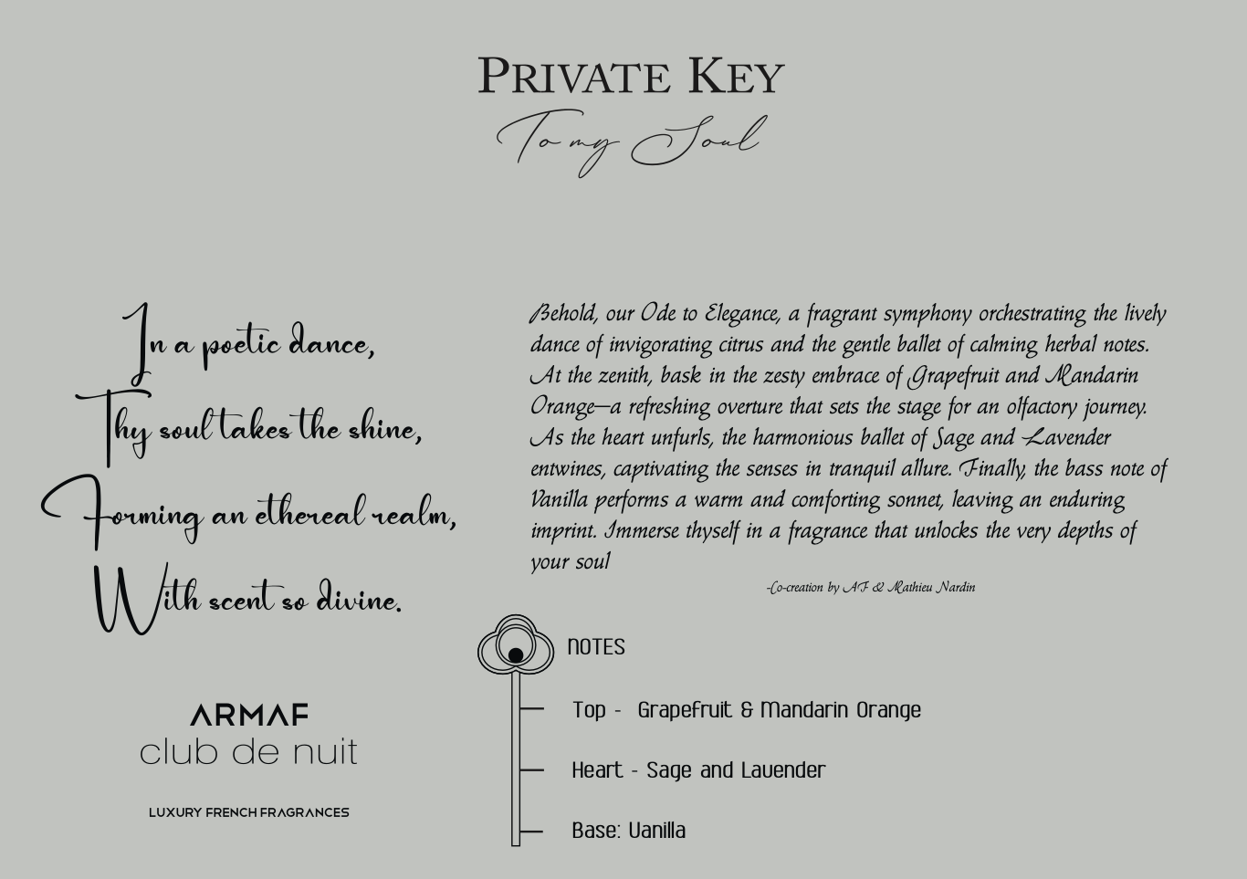 Club De Nuit Private Key To My Soul (100ml) EDP by Armaf