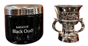 2pc Gift Set Black Oud 70gm Bakhoor + Burner