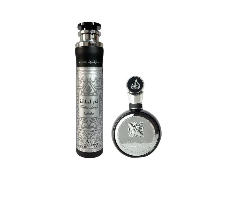 Fakhar Lattafa Men Perfume and Air Freshener Bundle Pack