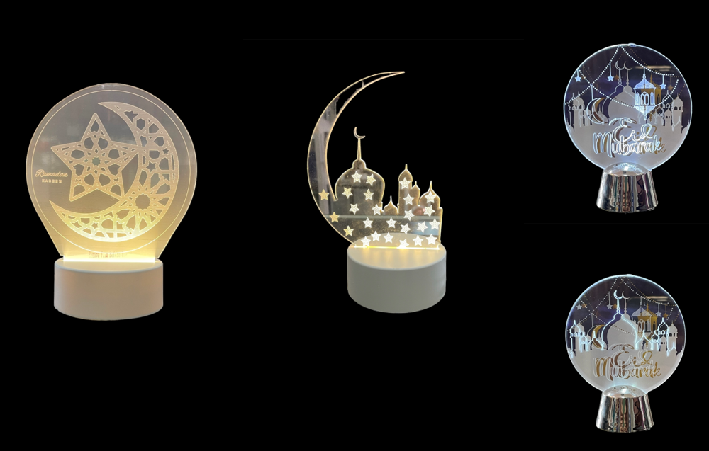 Ramadan and Eid Mubarak Light Up Table Stand Displays